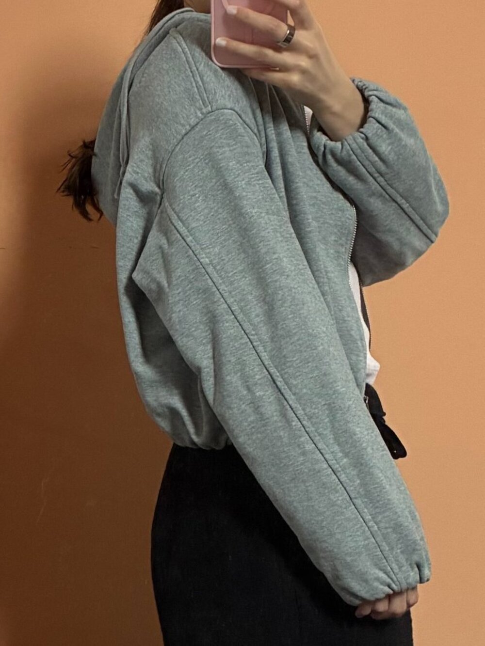 FP Movement Cropped Bubble Zip Up Hoodie